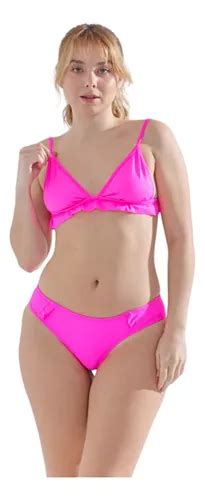 Malla Bikini C Volados Taza Desmontable Colales Entera