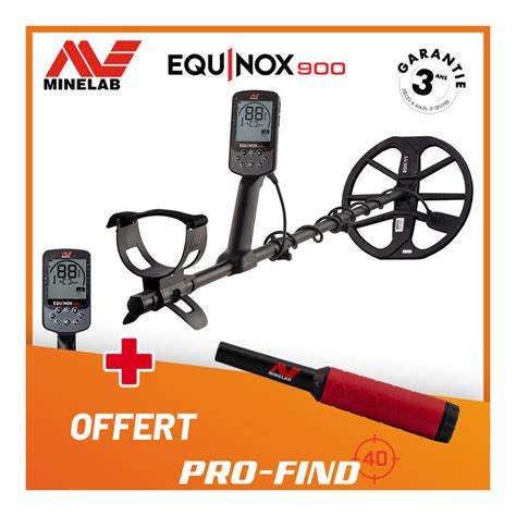 Pack Détecteur Minelab Equinox 900 pointer Pro Find 40 offert