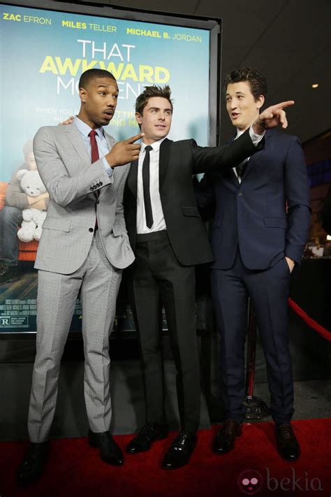 Michael B Jordan Zac Efron Y Miles Teller En El Estreno De That