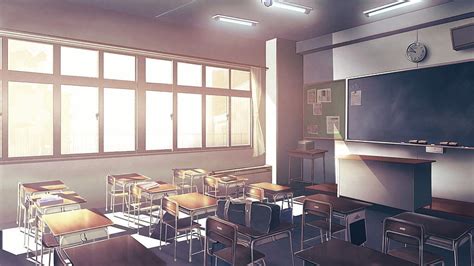 Anime Classroom Empty Classroom Hd Wallpaper Pxfuel