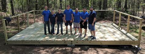 Harvey Performance Company Employees Build Stage At Camp Cedar Mill