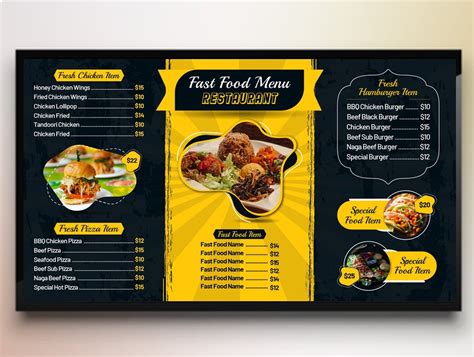 Digital Food Menu Design Template V-26 - Design Cuts