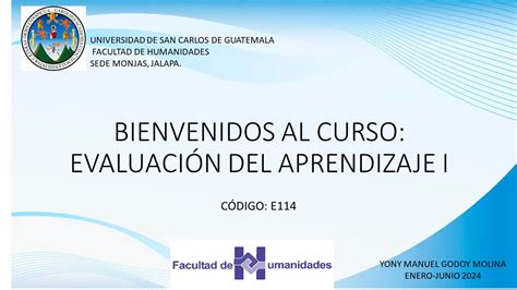 Resumen de CURSO Evaluación del Aprendizaje I CÓDIGO E114 LIC