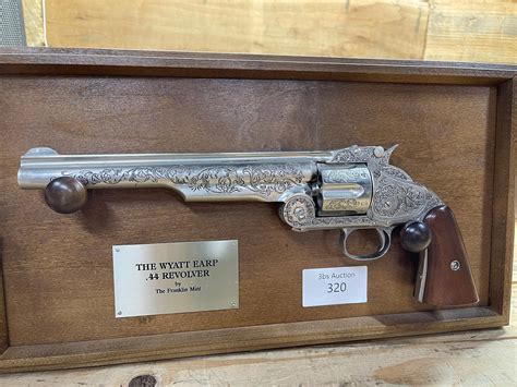 Lot Replica Of Wyatt Earp Revolver Used At Ok Corral By Franklin Mint