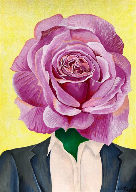 Surrealist Flower Surrealist Portrait Print Wall Art Etsy