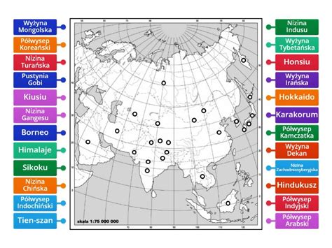 Mapa Fizyczna Azji Labelled Diagram