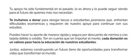 Pontificia Universidad Javeriana Juntos Por Nuestros Estudiantes