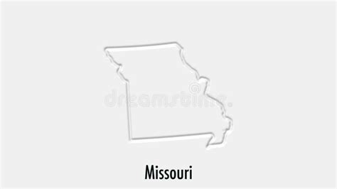 Abstract Line Animation Missouri State Of Usa On Hexagon Style