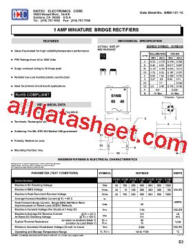 S1NB05 Datasheet PDF DIOTEC Electronics Corporation