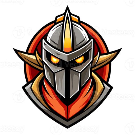 Cartoon Knight Helmet Logo 48342184 Png