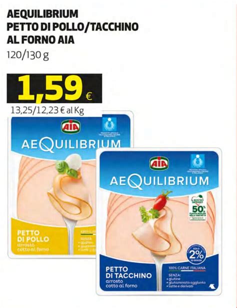 Aia Aequilibrium Petto Di Pollo Tacchino Al Forno G Offerta Di Coop