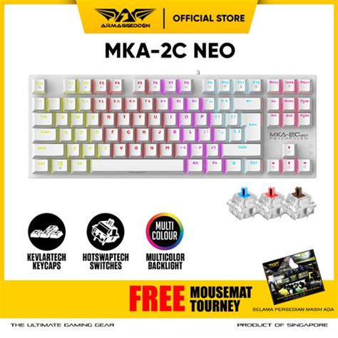 Promo Keyboard Gaming Mechanical Armaggeddon MKA 2C NEO Psychraven TKL