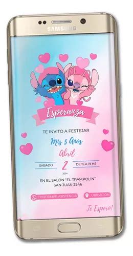 Invitacion Interactiva De Stitch Y Angela