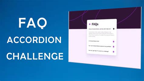 Faq Accordion Frontend Mentor Challenge Youtube