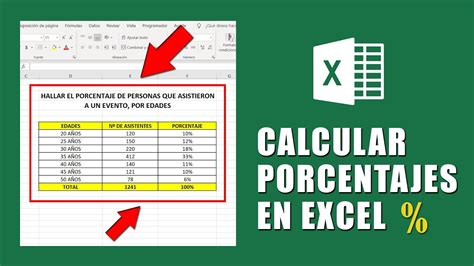 Cómo Sacar Porcentajes En Excel Fácil Y Rápido Tanto Por Ciento Youtube