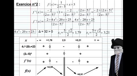 Application De La D Rivation Exercices Youtube