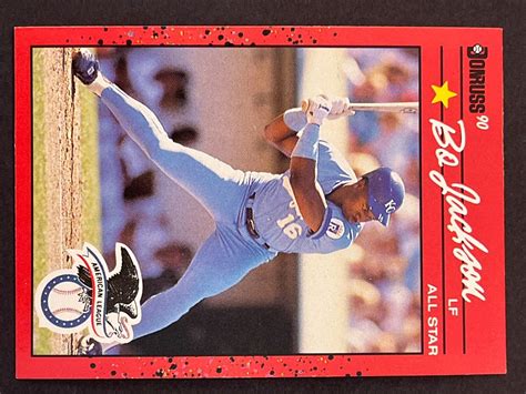 Donruss Bo Jackson Baseball Card Error In Print Very Rare