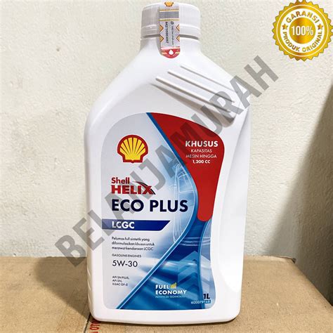 Jual Oli Mesin Mobil Lcgc Shell Eco Plus W Api Sn Plus L Liter