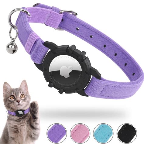 Feeyar Airtag Cat Collar Integrated Apple Air Tag Cat Collar Soft Gps