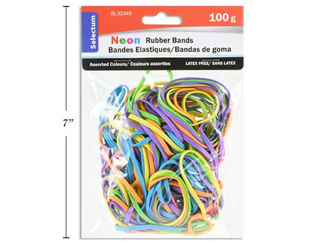 Selectum Rubber Bands 32 Assorted Neon Colors 100 Gram Bag Mr Fly