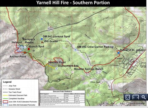 Yarnell Hill Fire Map