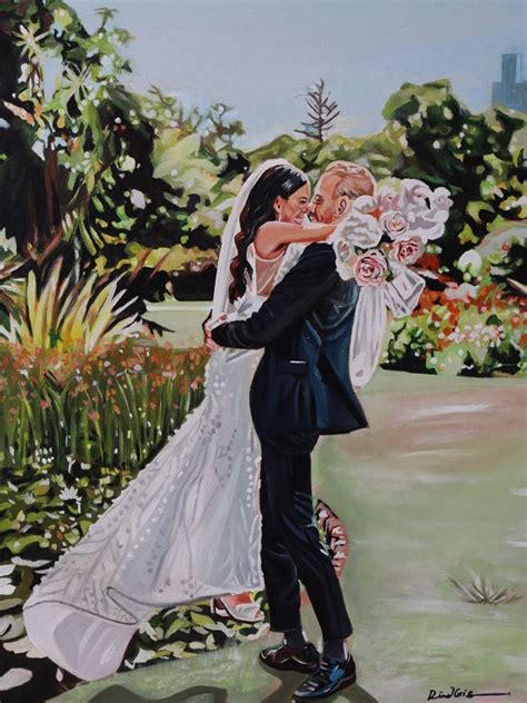 Live Wedding Painting Melbourne | Dina Gris Studio