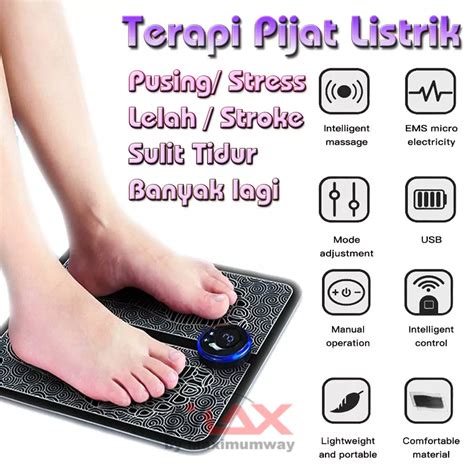 Jual EMS Pijat Listrik Kaki Titik Akupuntur Lelah Stress Pusing Pegal