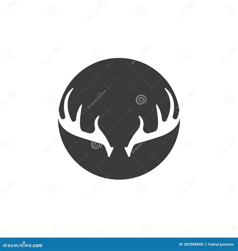 Deer Antlers Logo Template Illustration Design Stock Illustration