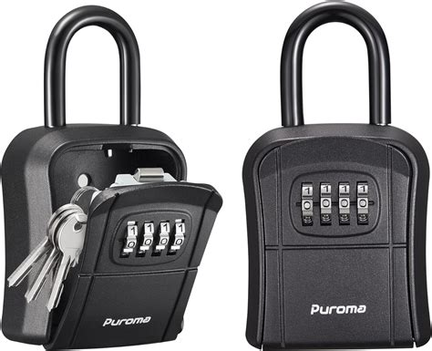 Amazon Puroma Key Lock Box Portable Combination Lockbox Wall