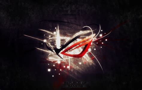 Wallpaper abstract, logo, brand, asus, republic of gamers, asus gamers ...