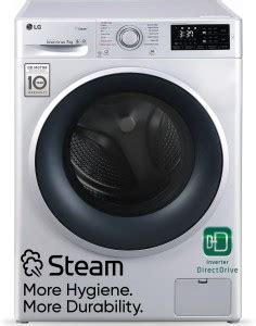 LG 7 kg with Steam,inverter Fully Automatic Front Load Washing Machine with In-built Heater ...