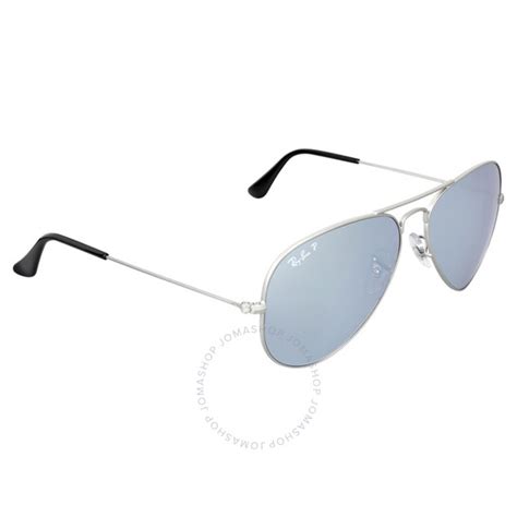 Ray Ban Aviator Mirror Polarized Silver Flash Aviator Unisex Sunglasses Rb3025 019w3 58