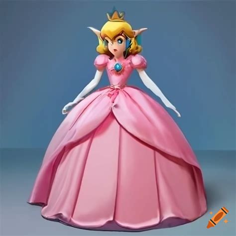 Link In Princess Peachs Pink Silk Ballgown