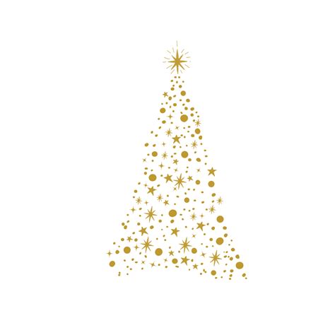 Golden Sparkle Christmas Tree 13219711 PNG