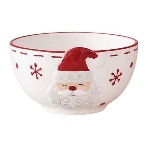 MOQIN Santa Candy Bowl, Candy Dish,Snowman Decorative Earthenware Bowl