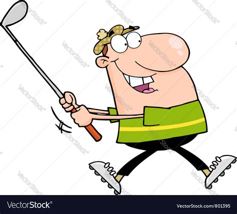 Happy Golfer Royalty Free Vector Image Vectorstock