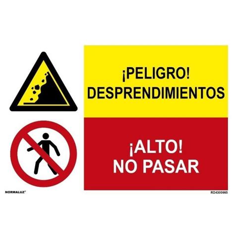 Peligro Desprendimientos Alto No Pasar