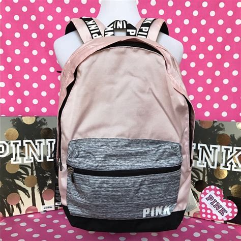 Pink Victorias Secret Bags Nwt Vs Pink Light Pink Campus Backpack Poshmark