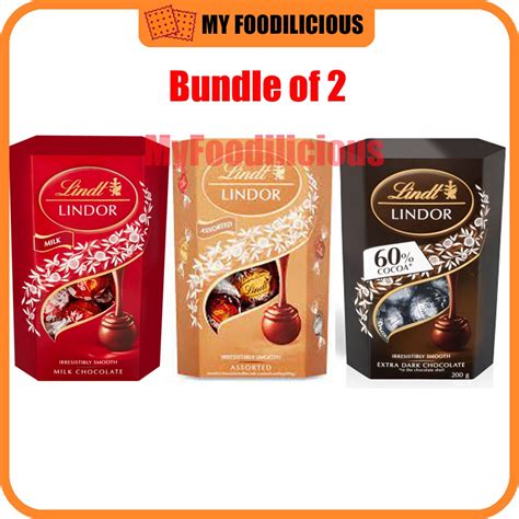 Lindt Lindor Milk Chocolate 200gassorted Chocolate 200gextra Dark