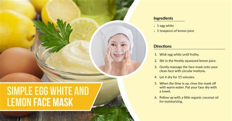 Simple Egg White and Lemon Face Mask - The Alternative Daily