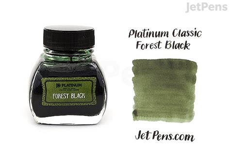 Platinum Classic Forest Black Ink 60 Ml Bottle Jetpens