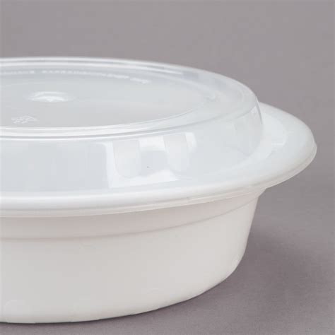 Choice Oz White Round Microwavable Heavyweight Container