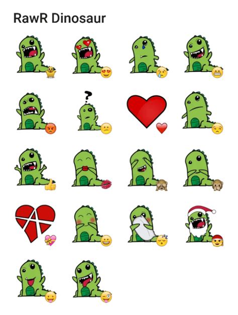 RawR Dinosaur sticker pack - Telegram Stickers Library