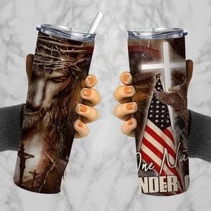 One Nation Under God American Eagle US Flag 20oz Tumbler Sublimation