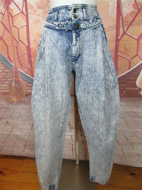 Vintage Z Cavaricci 1980s Washed Denim Harem Jeans Pants Size 29