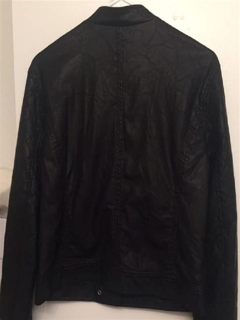 Men's Aeropostale Black Leather Jacket