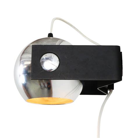 Adjustable Chrome Ball Wall Light By Novalux Leuchten 1970s 1355