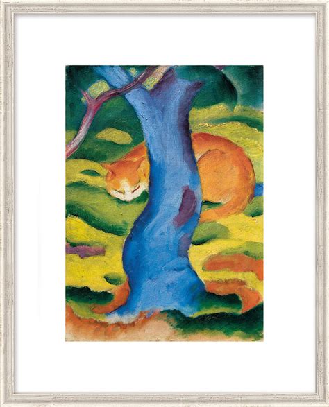 Bild Katze Hinter Einem Baum Gerahmt Von Franz Marc Kaufen