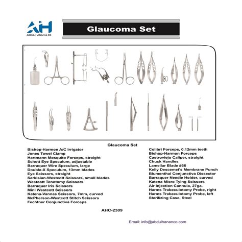 Glaucoma Set Abdul Hanan Company