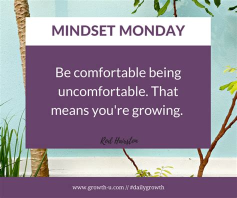 A Purple Sign That Reads Mindset Monday Be Comfortable Being